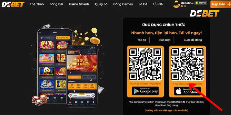 Tải App DEBET: Hướng Dẫn Đăng Nhập và Khám Phá Tính Năng. 3 Tải ứng dụng cho IOS.
