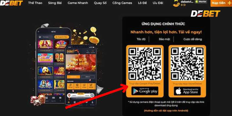 Tải App DEBET: Hướng Dẫn Đăng Nhập và Khám Phá Tính Năng. 2 Tải App DEBET cho điện thoại sử dụng hệ điều hành Android.